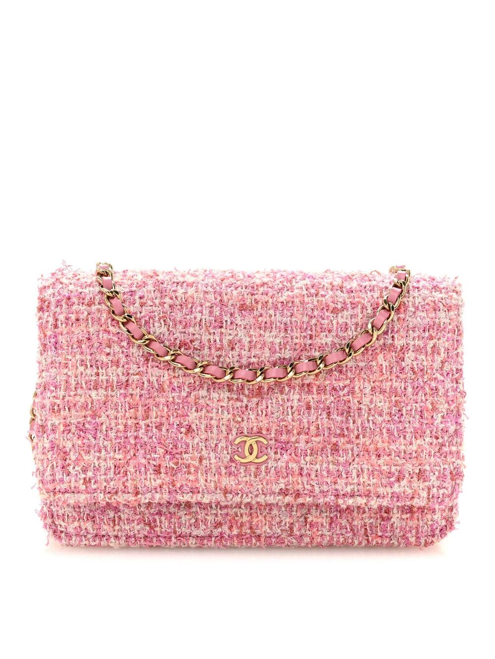 Chanel Tweed Quilted Wallet On Chain #311347C29B